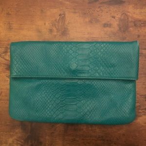 Tommy Hilfiger Leather Fold-Over Clutch